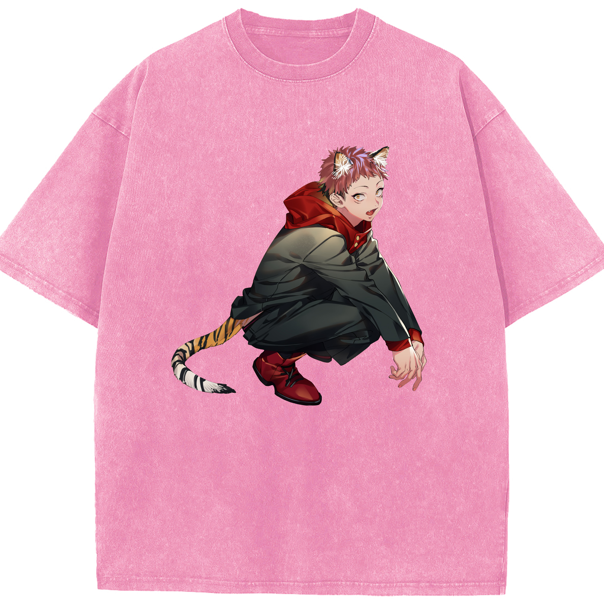 （画像用） 呪術廻戦 Jujutsu Kaisen 綿100% ヴィンテージ風 半袖Tシャツ（フロントプリント）